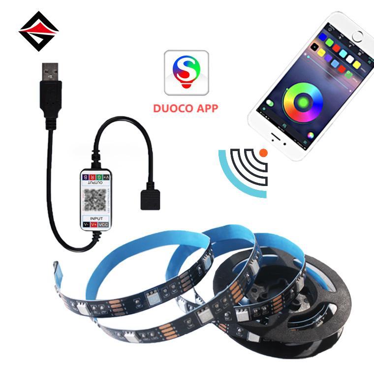 Contrôleur Bluetooth USB + bande de lumière LED RVB 1M