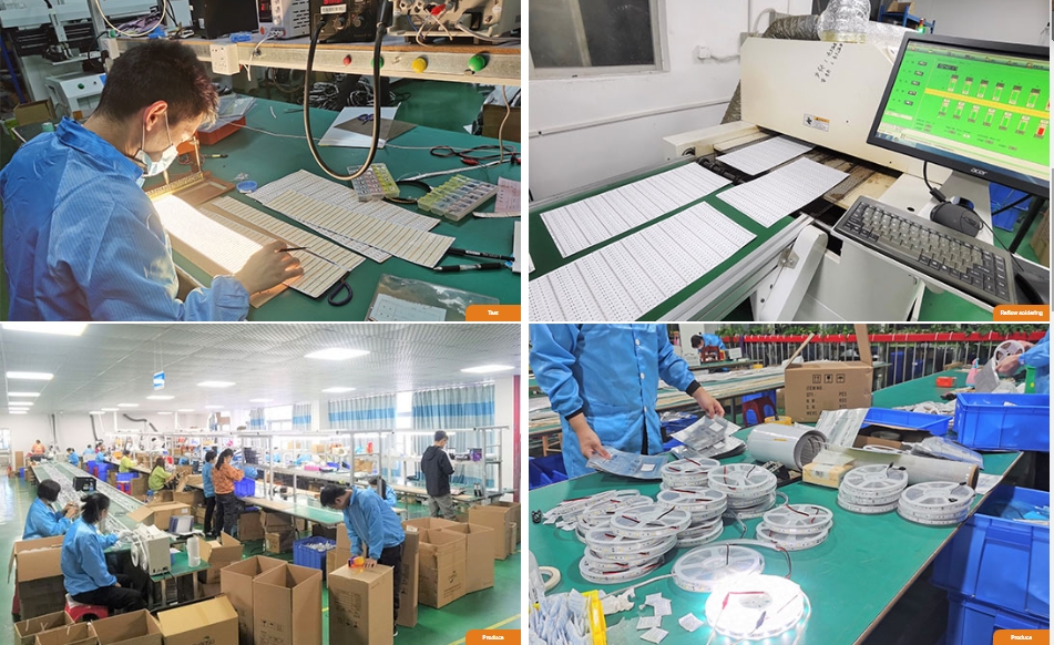 Guoye Optoelectronics contrôle la qualité des bandes de lumière LED