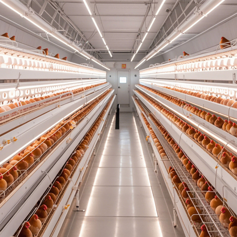 Application de bandes de lumière LED dans la pose de la poule